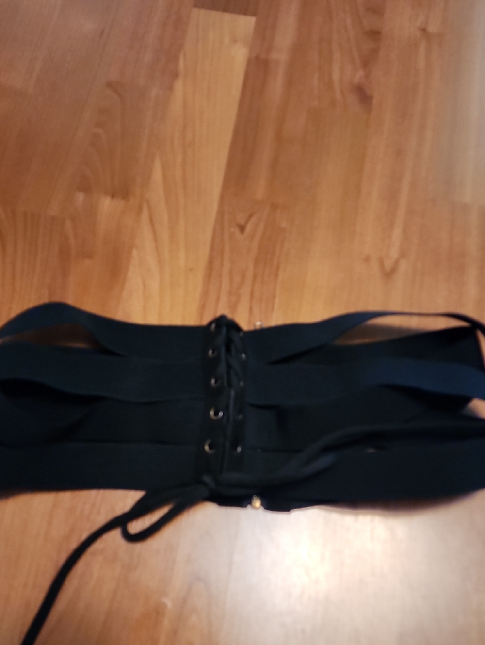 Black Lace-Up Waist Cincher Belt Renissance